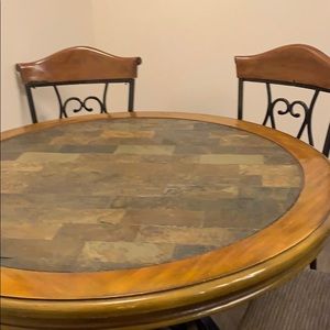 Round stone table